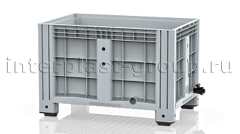 Контейнер iBox сплошной на ножках с краном серый в Люберцах
