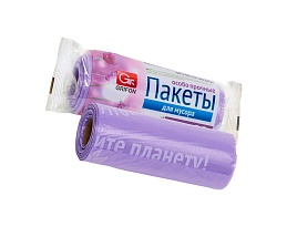 Мешки для мусора 35 л, ароматизированные, сиреневые, в рулоне 20 шт., ПНД, 12 мкм, 560х530 мм, GRIFON Полевые Цветы, 100-034 в Люберцах