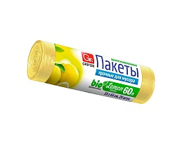 Мешки для мусора 60 л, ароматизированные, Лимон, желтые, в рулоне 20 шт., ПНД, 9 мкм, 650х550 мм, GRIFON Aroma, 101-023 Li в Люберцах