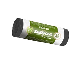 Мешки для мусора 30 л, черные, в рулоне 25 шт., ПНД, 7 мкм, 580х480 мм, SIBIRSKAYA, 101-003 S в Люберцах