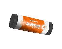 Мешки для мусора 20 л, черные, в рулоне 25 шт., ПНД, 6 мкм, 420х450 мм, SIBIRSKAYA, 101-001 S в Люберцах