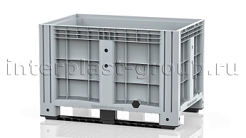 Контейнер iBox сплошной на полозьях с пробкой 2 дюйма серый в Люберцах