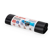 Мешки для мусора 120 л, черные, в рулоне 10 шт., ПНД, 14 мкм, 1100х700 мм, LAIMA, 601385 в Люберцах