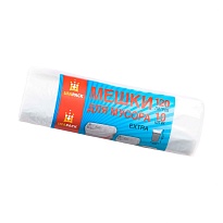 Мешки для мусора 120 л, белые, рулон 10 шт., ПНД, 12 мкм, 1100х690 мм, Эконом, МЭ2622 (МНЭ 120-10б) в Люберцах