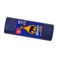 Мешки для мусора 240 л, синие, рулон 10 шт., ПВД 36 мкм, 1350х900 мм, Уфа Пак, МВ1854 (МВ 240-10с) в Люберцах