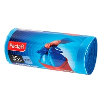 Мешки для мусора 35 л, с ушками, синие, в рулоне 30 шт., ПНД, 10,5 мкм, 640х500 мм, PACLAN Multitop, 600819 в Люберцах