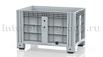Контейнер iBox сплошной на ножках с пробкой 2 дюйма серый в Люберцах