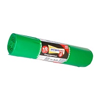 Мешки для мусора 300 л, зеленые, в рулоне 10 шт., ПВД 65 мкм, 1400х1000 мм, МЕШКОFF, 4922 в Люберцах