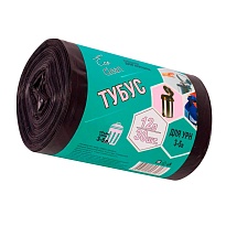Мешки для мусора 12 л, черные, в рулоне 30 шт., ПНД, 6 мкм, 550х320 мм, Концепция Быта Tubus, 604936 в Люберцах